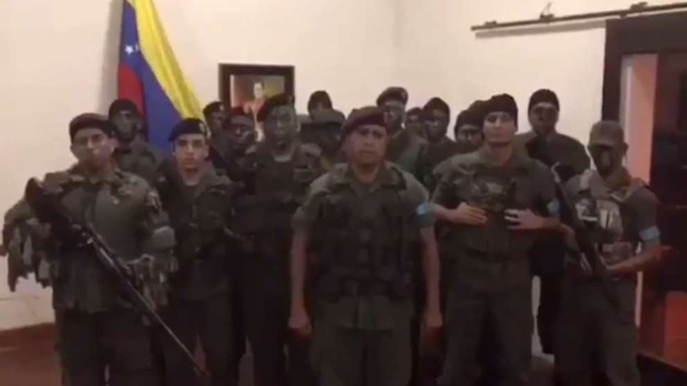 alzamiento militar en venezuela