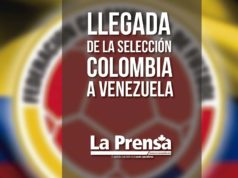 Llegada de la selección Colombia a Venezuela