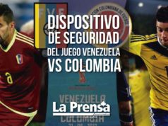 Dispositivo de seguridad del juego Venezuela vs Colombia