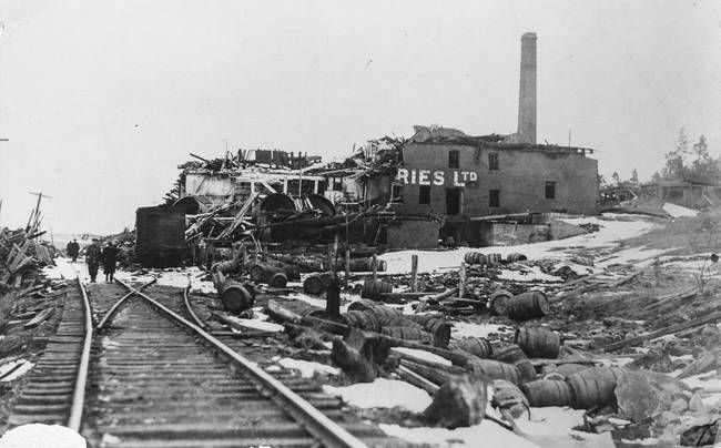 Imágenes de la destrucción que dejó la explosión en Halifax