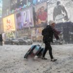 El Times Square se encuentra cubierto de nieve