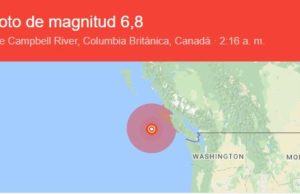 3 sismos entre 6,5 y 6,8 grados de magnitud golpean la isla de Vancouver