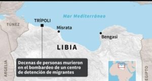 Ataque a un centro de detención en Libia deja más de 40 migrantes muertos