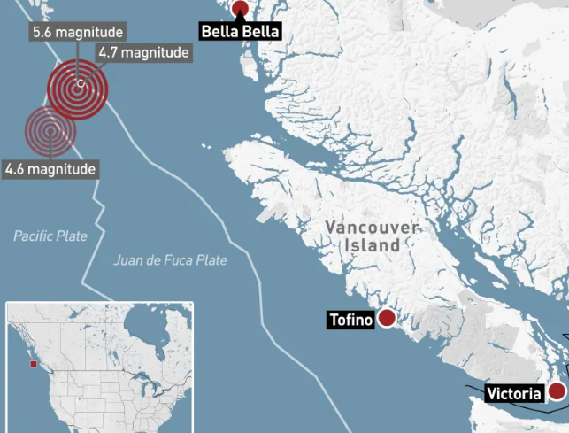 3 terremotos fueron detectados en las costas de B.C.